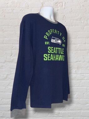 NFL Pro Line Seattle Seahawks Thermal Long Sleeve Henley Men’s Size - XXL